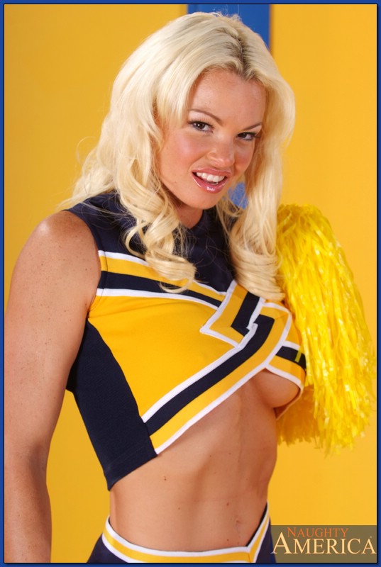 Busty cheerleader Rhylee Richards demonstrates comely boobs and booty #50306435