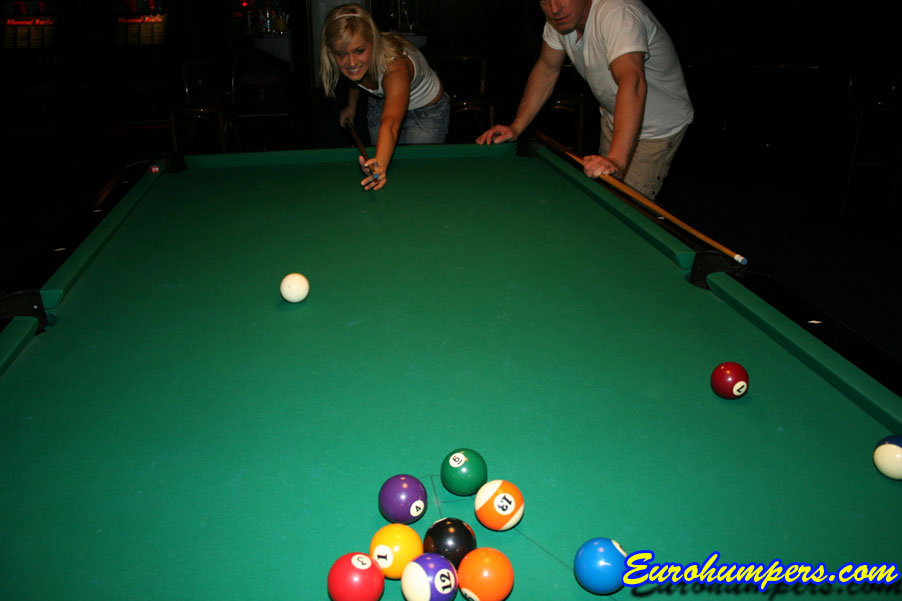 European babe Sarah fucking in her tight cunt after playing pool #52170799