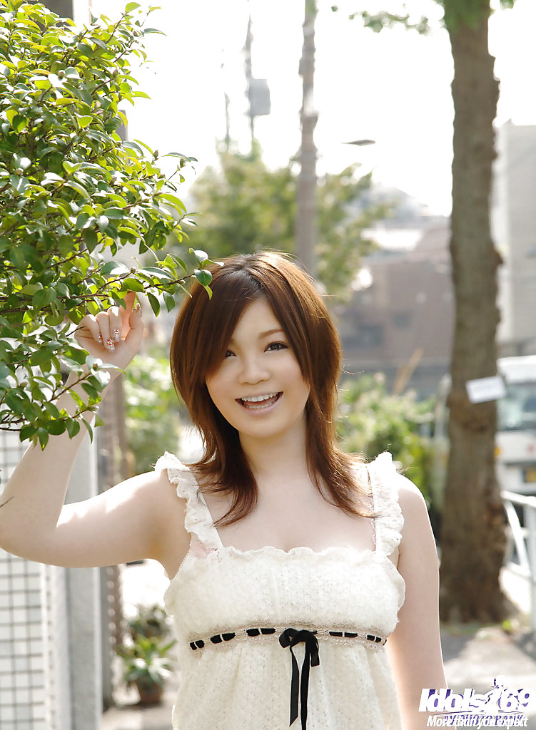 Asian schoolgirl Nami Ogawa revealing her massive bosoms and nice fanny #51189769