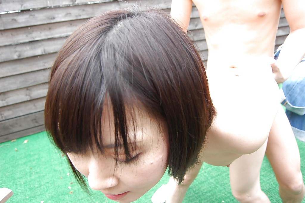 Her horny lover plowed Asian MILF Yuka Midorikawa hard in a back yard #50823806
