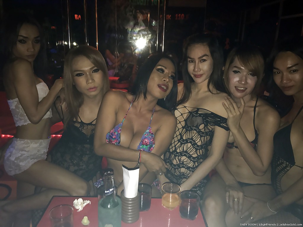 Asian trannies flashing tits and grinding while dancing in strip club #51866630