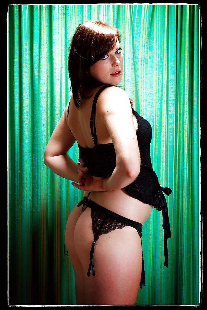 Pierced brunette amateur Iveta stripping out of her hot lingerie #50013540