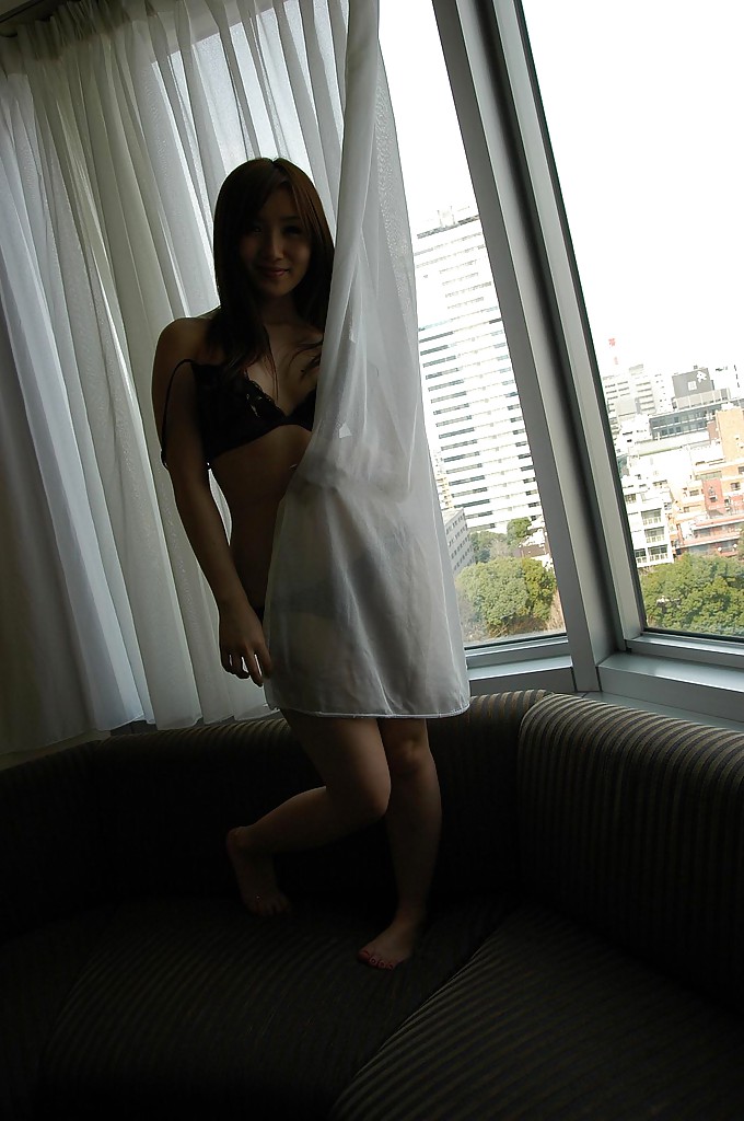 Shy asian babe with cute smile Shiho Kitahara slipping off her clothes #51188055