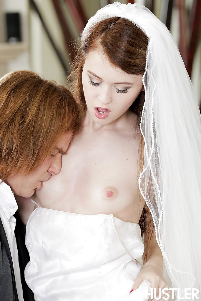 Redhead bride Misha Cross deepthroats a cock on her wedding night #52361841
