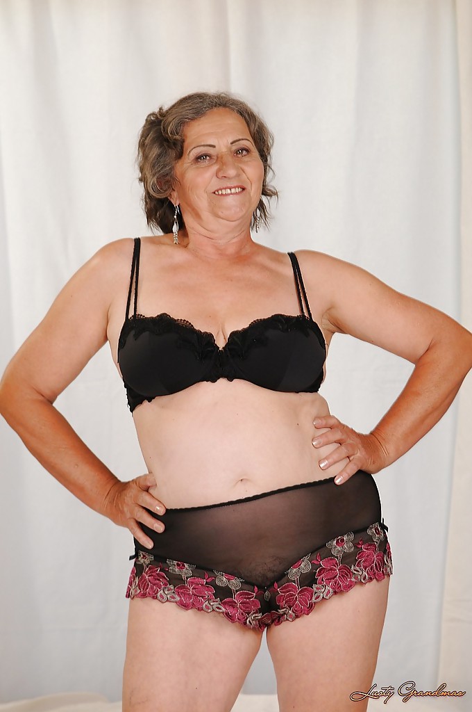 Naughty granny with fatty curves getting rid of her lingerie #51023317