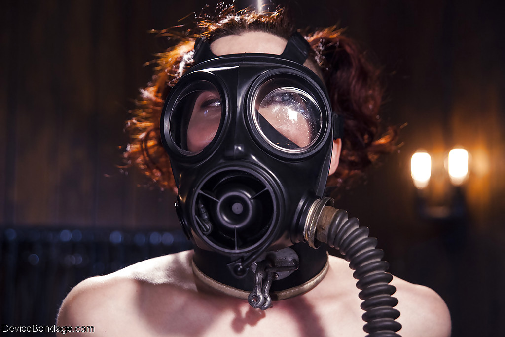 Top rated fetish model Ingrid Mouth getting machine fucked in gas mask #50240236