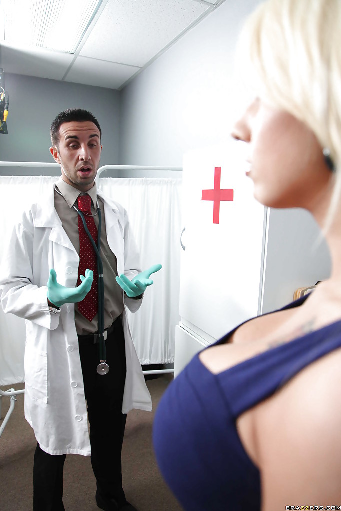 Blonde with big tits Lylith Lavey shows hardcore sex at the doctor's #51691787