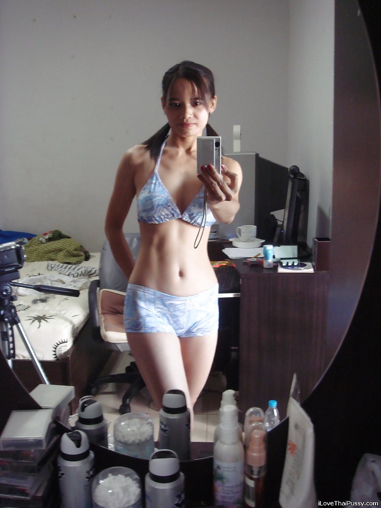 Playful Asian babe Lana Selfshot demonstrating trimmed pussy and fingering #51808650