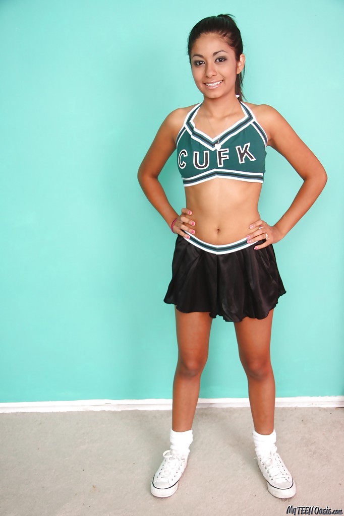 Sporty Latina teen Ruby Rayes combines cheerleading and strip #55394850