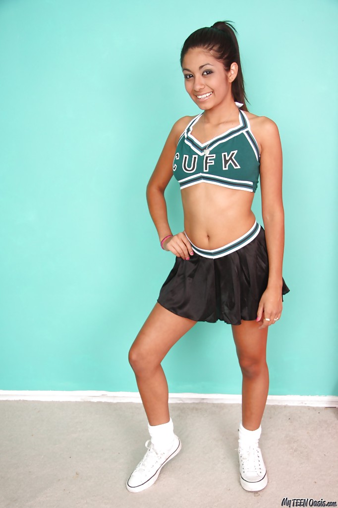 Sporty Latina teen Ruby Rayes combines cheerleading and strip #55394870