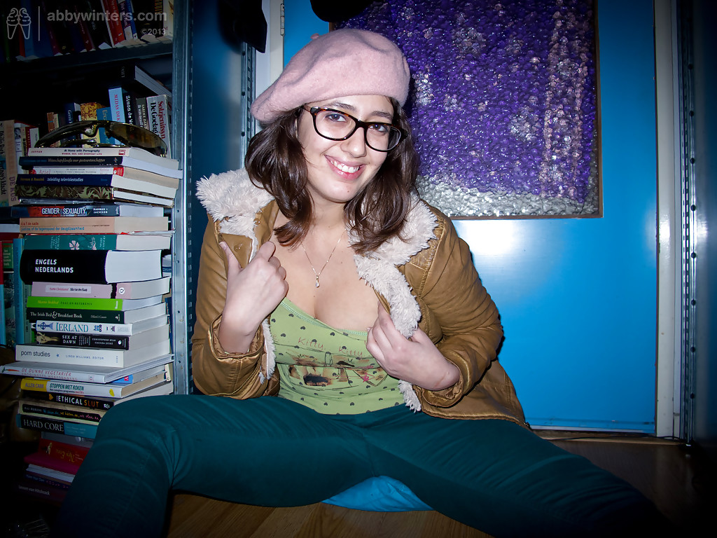 Young fatty Ariel D poses in glasses while flashing large natural tits #50138233