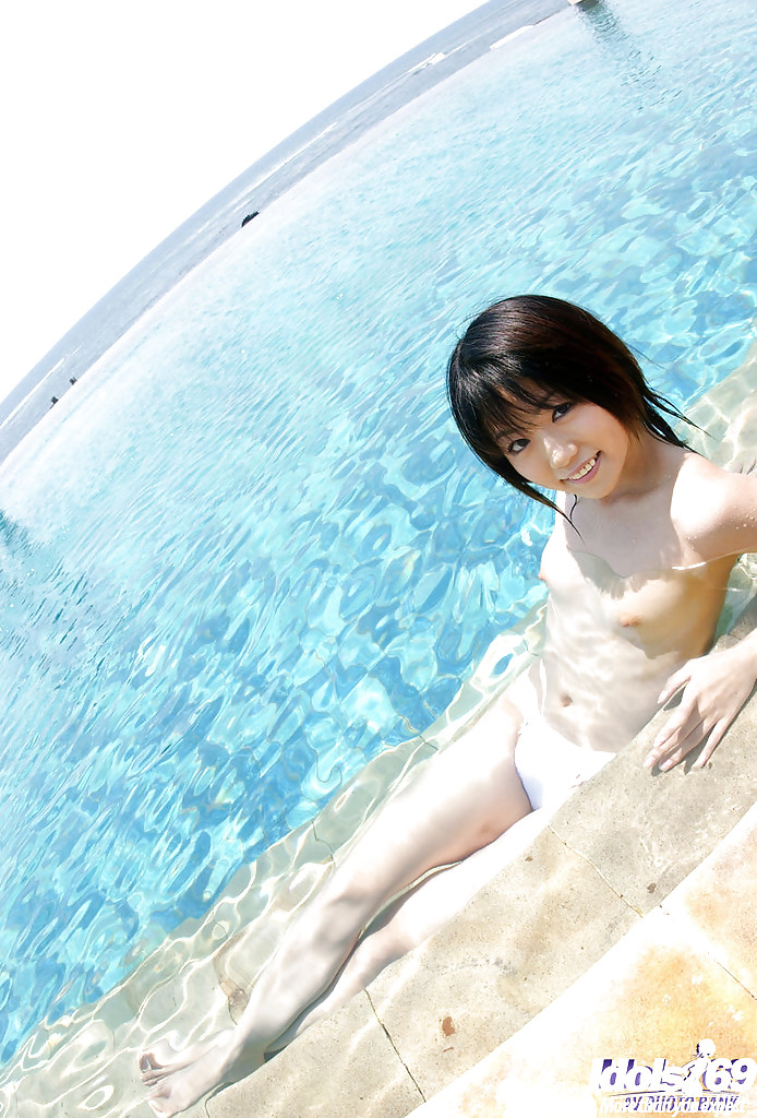 Cute asian babe Saki Ninomiya slipping off her dress and panties outdoor #51209426