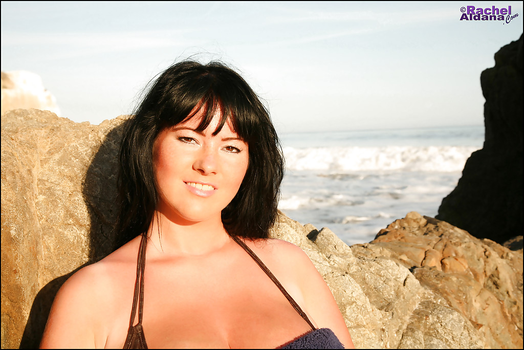 Pretty babe in bikini Rachel Aldana exposing her massive boobs outdoor #50169796