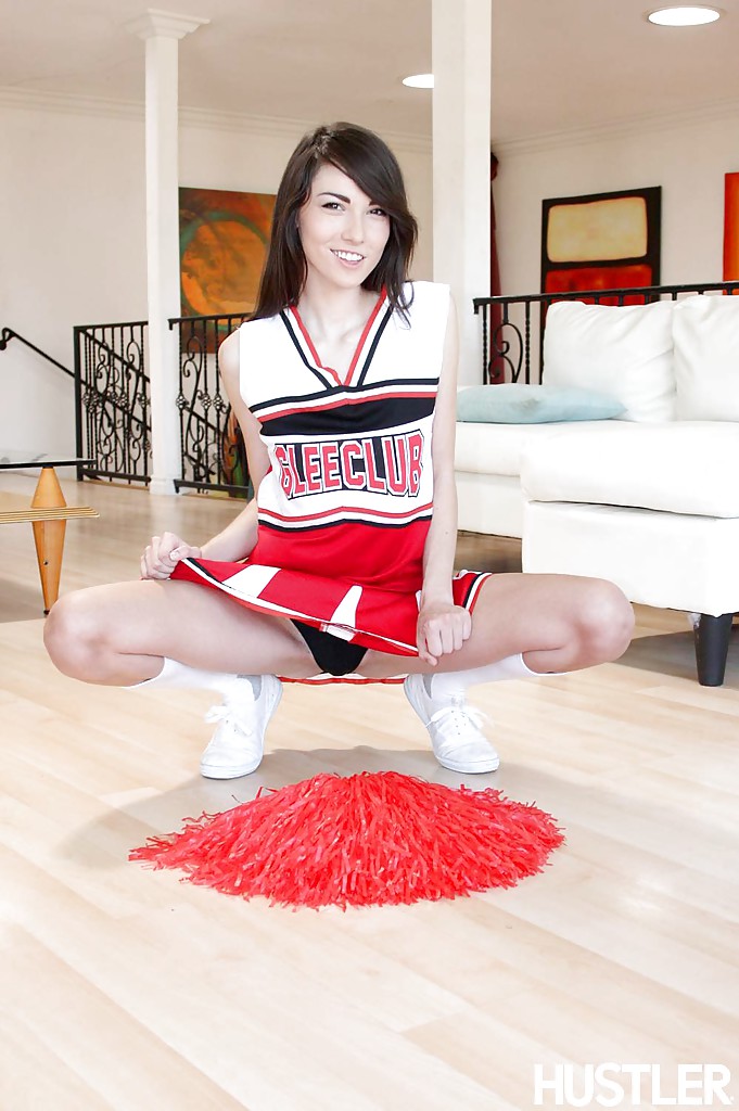 Naughty teen girl Emily Grey posing solo in sexy cheerleader uniform #50297264