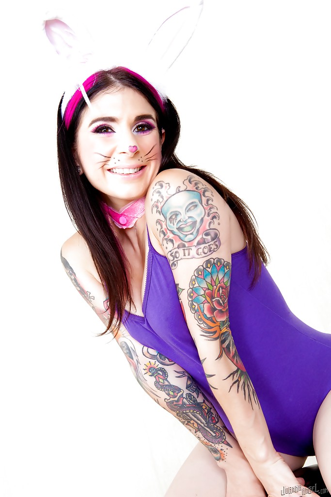 Frrisky tattooed hottie undressing and playing with a butt plug #50391456