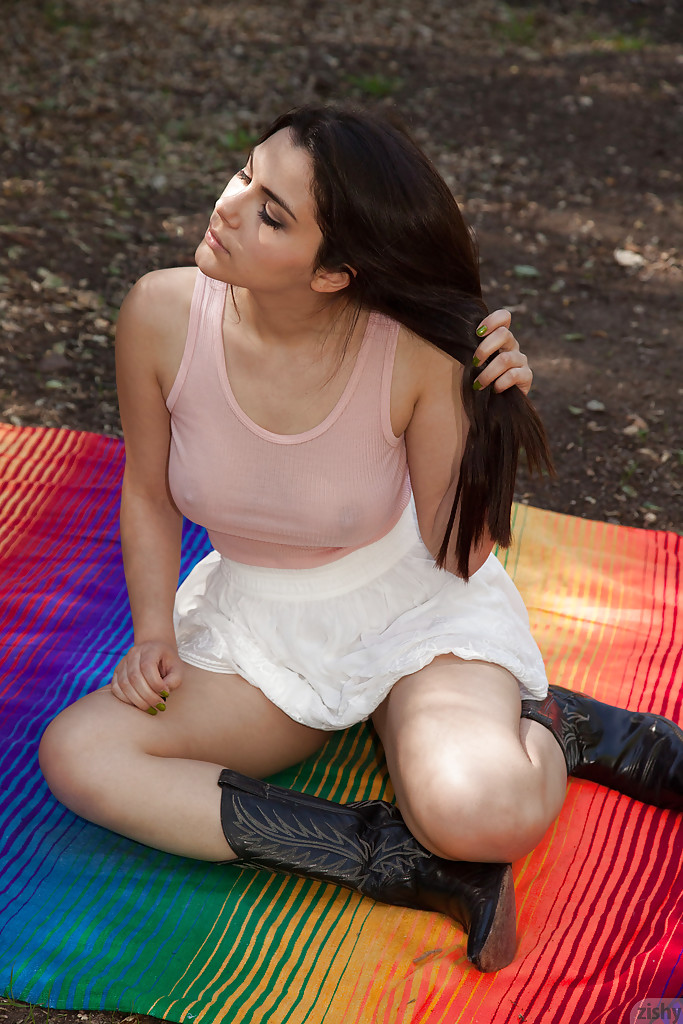 Tasty brunette teen Valentina Nappi showcasing her amazing natural tits #55777790