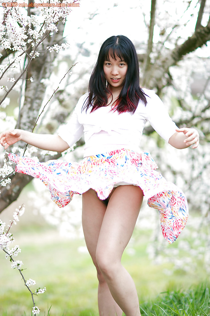 Amateur woman Jenny-Lee sporting nice upskirt under summer dress outdoors #54243140