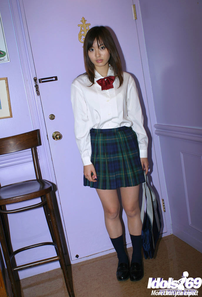 Naughty asian schoolgirl Hikaru Koto slipping off her uniform #51204444