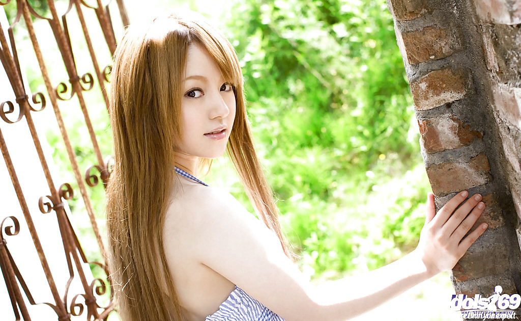 Stunning asian babe Ria Sakurai uncovering her graceful body outdoor #51196508