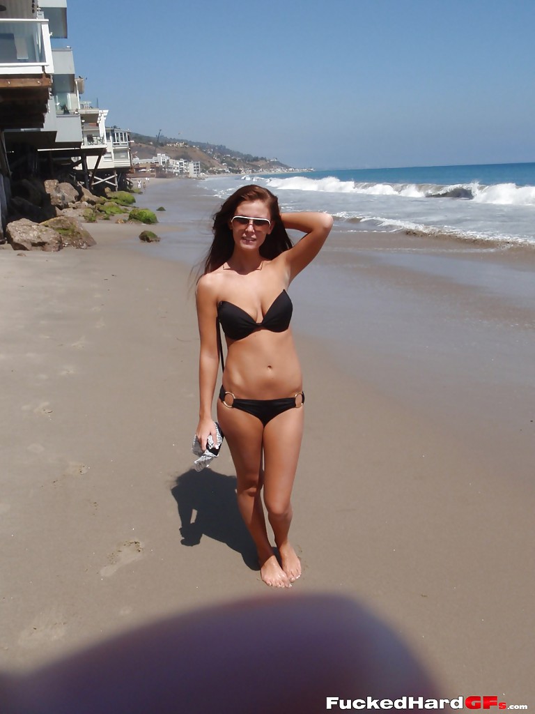 Enticing amateur teen Whitney has some fun at the beach with her man #50153789