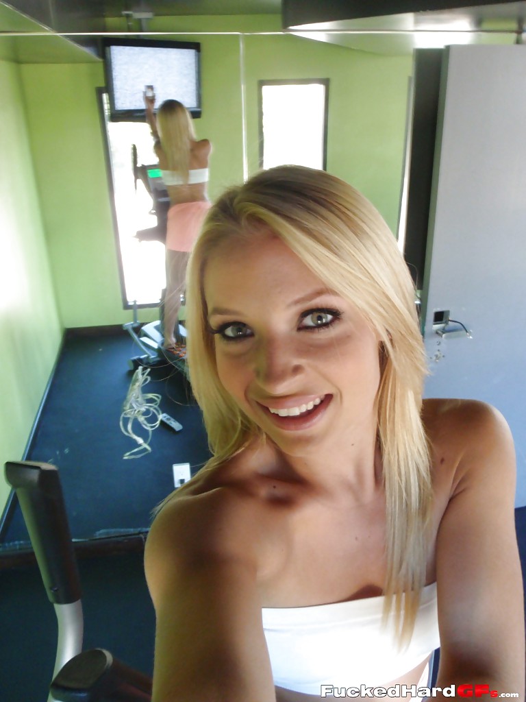 Hot blonde teenager Alyssa taking sexy non nude self shots at home #51840247