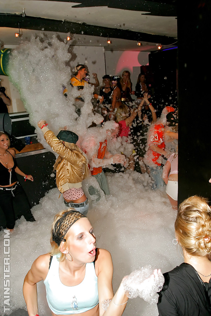 Fuckable chicks spending some good time at the wild foam party #53505228
