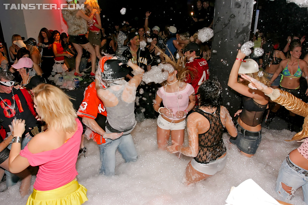 Fuckable chicks spending some good time at the wild foam party #53505748