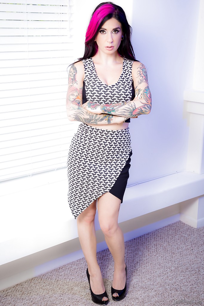 Fetish model Joanna Angel modelling non nude in skirt and high heels #54336678