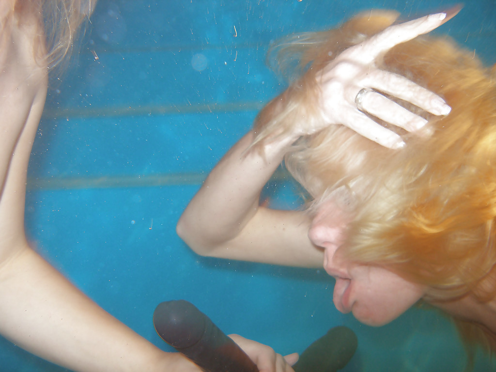 European lesbian pornstars pornstars lick and toy twats underwater in pool #51551224