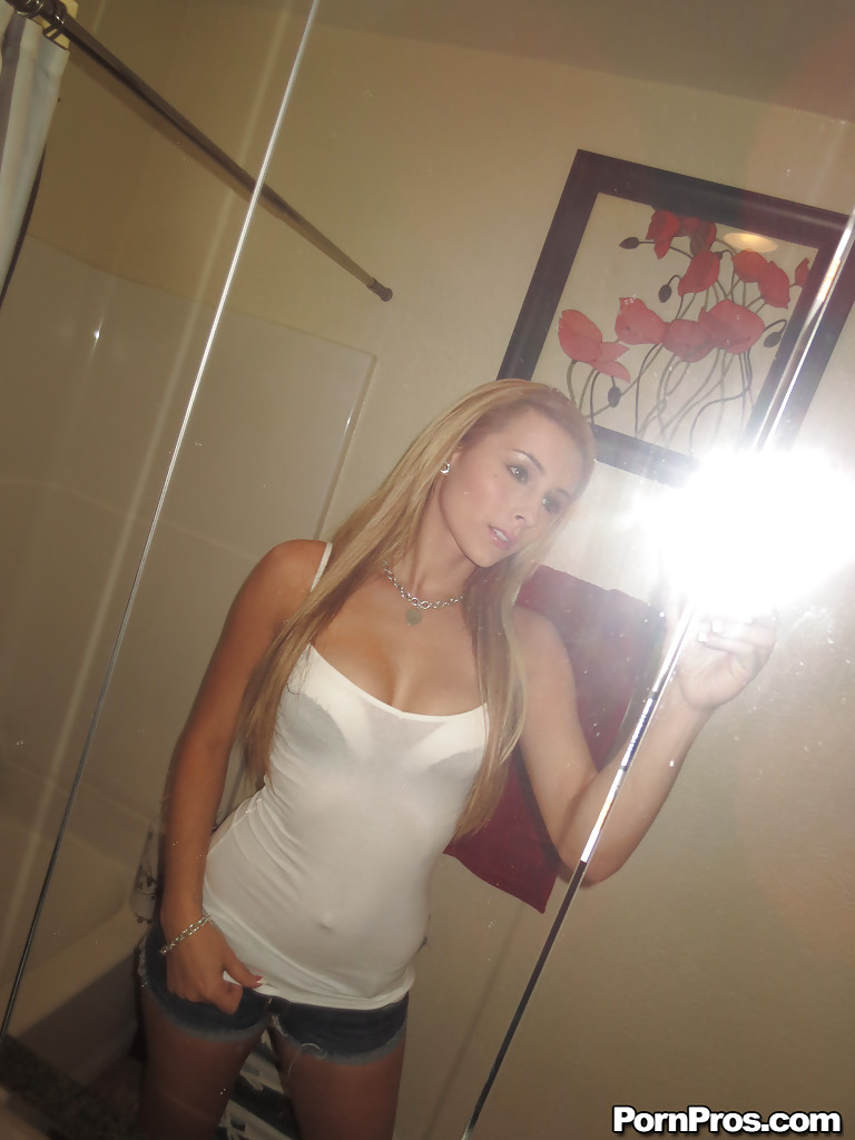 Beautiful blonde slut Nikki loves self shot undressing #56234034