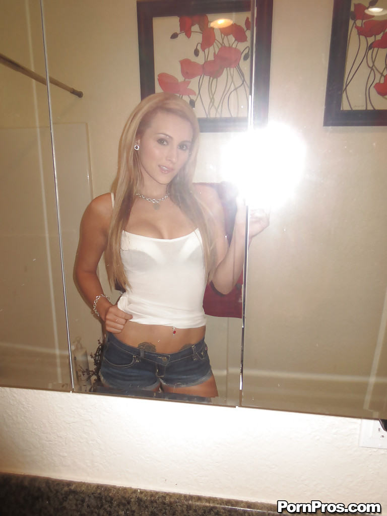 Beautiful blonde slut Nikki loves self shot undressing #56234068