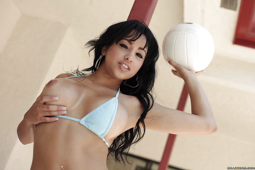 Big titted Latina babe Abella Anderson is into sports and stripping #52436055