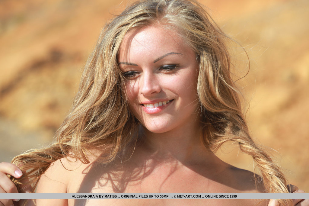 Teen glamour model Alessandra A stripping off bikini on beach in sunglasses #50156613