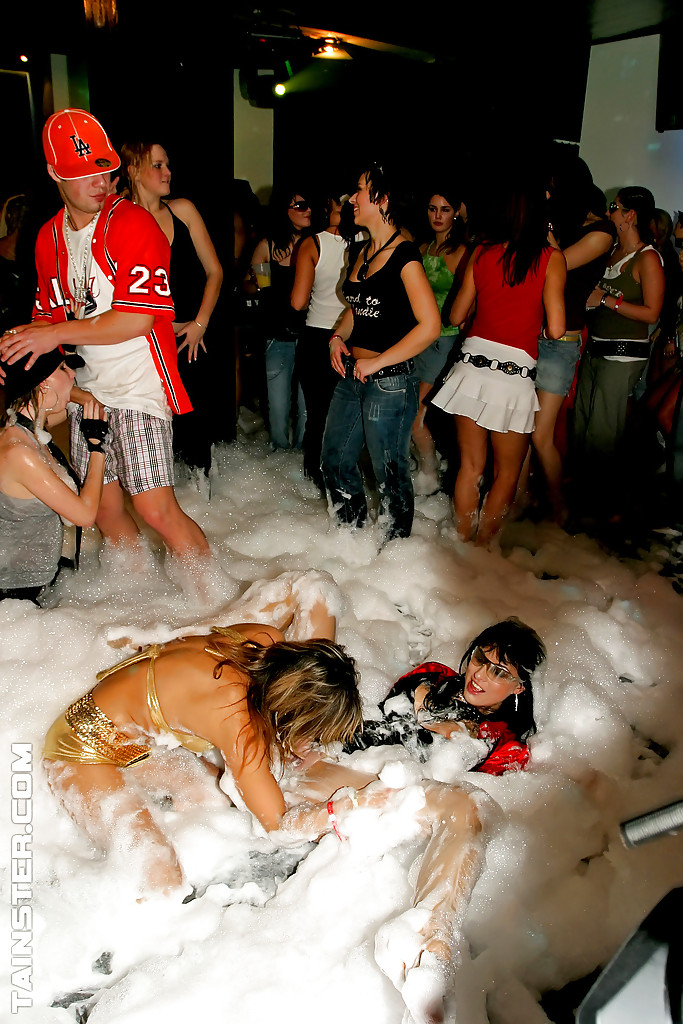 Slutty babes are into wild orgy at the hardcore foam sex party #53504176