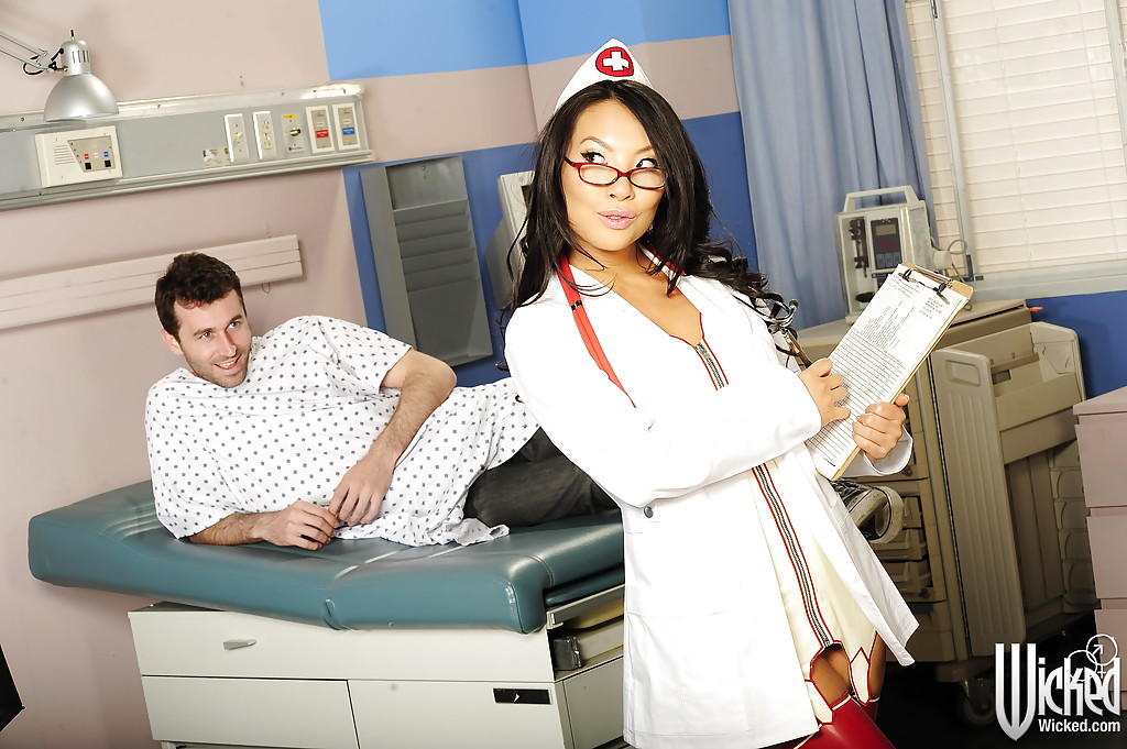 Beautiful big tits nurse Asa Akira is pleasing her hot client #51389062