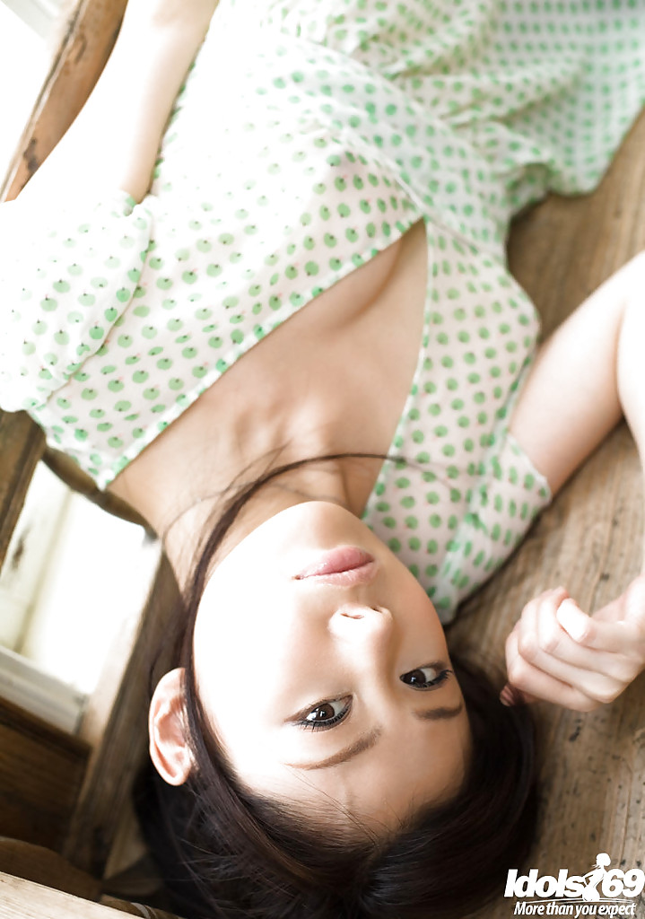 Pretty asian teen babe Takami Hou stripping off her dress #50051779
