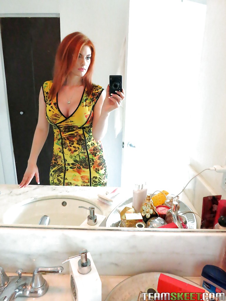 Amateur redhead girl Rainia Belle makes sexy, amusing self shots #51421641