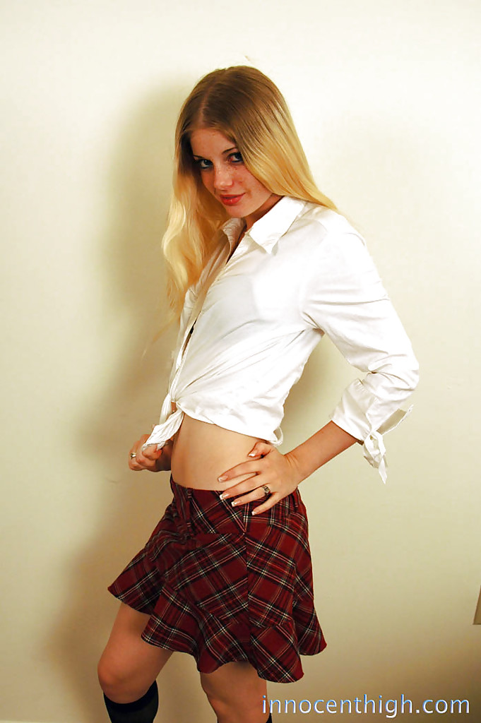 Big ass schoolgirl blonde Charlotte undressing her body #53337081