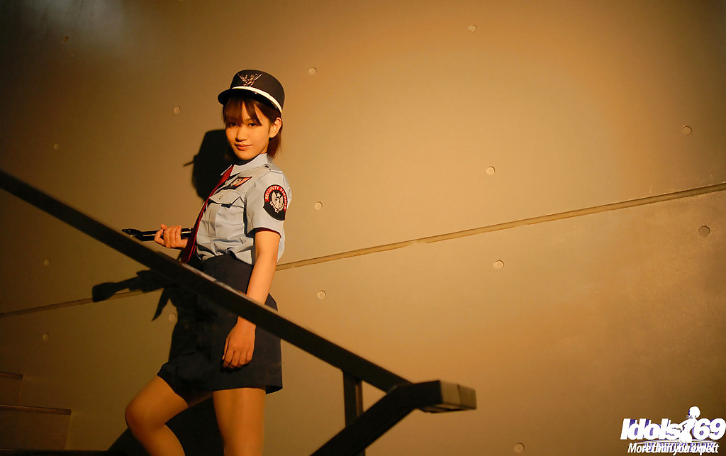 Petite asian girl in uniform slowly uncovering her fuckable curves #51527162