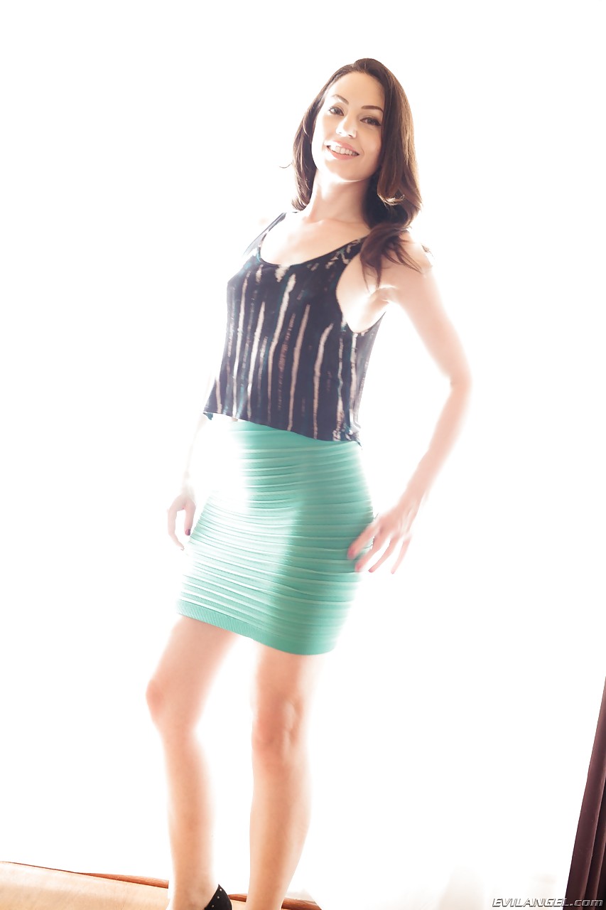 Beautiful skinny babe Sarah enjoys tugging hard on two big black dicks #55486617