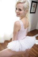 Hot Blonde Skinny Teen Elsa Jean In Ballet Uniform Spreading Pussy Close Up