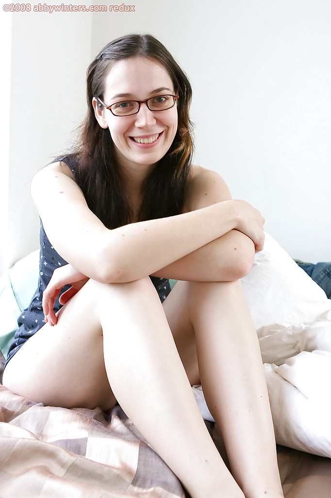 Nerdy brunette amateur Gabrielle bends over for hairy cunt spreading #50950459