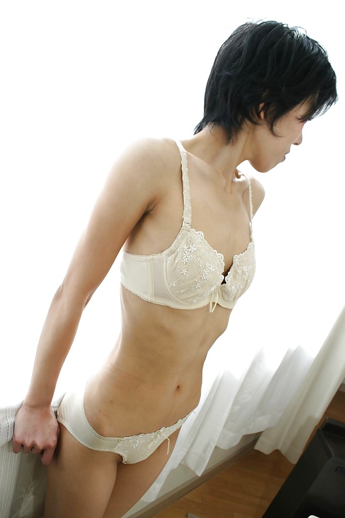 Skinny Asian milf Shinobu Funayama is undressing her lingerie #51969783