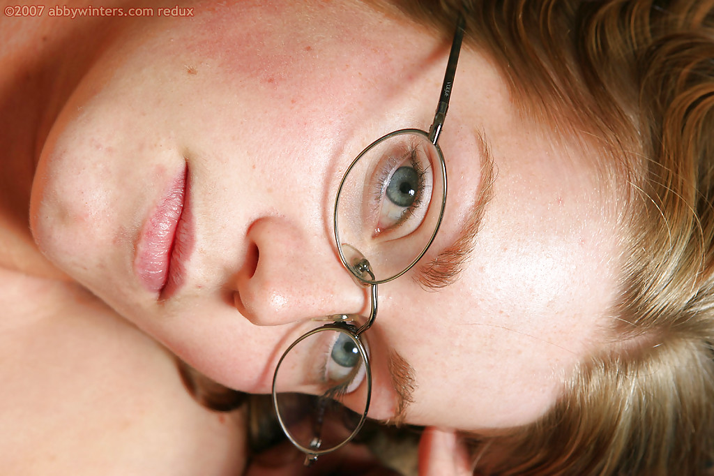 Amateur model in glasses pulls down her pink panties in hot close ups #51273529
