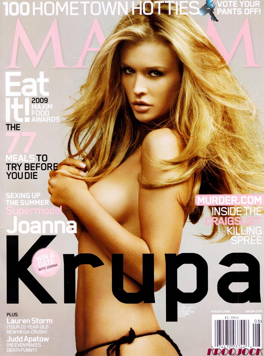 Joanna Krupa posing topless in skimpy thongs