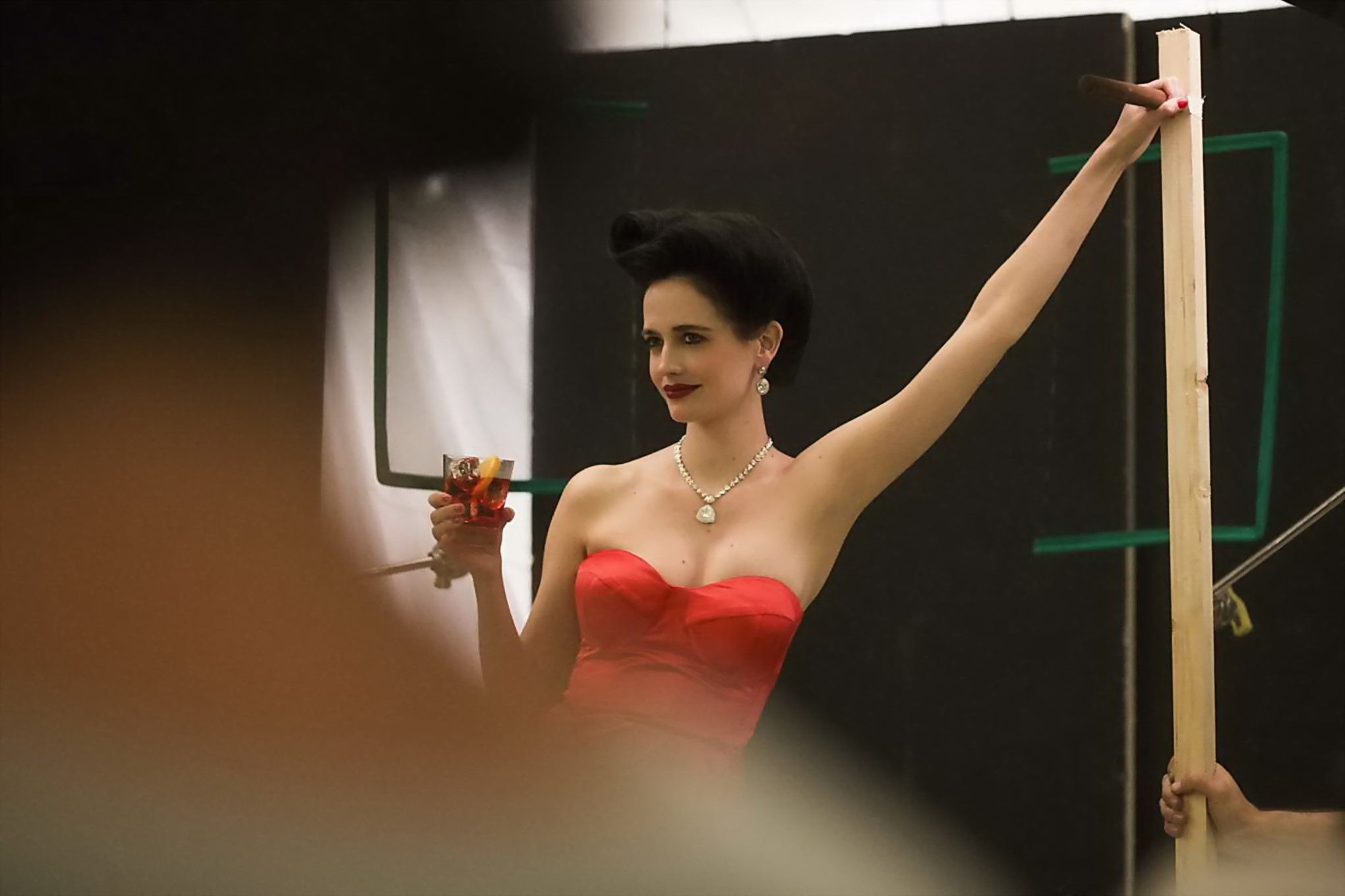 Eva Green busty and leggy wearing various red outfit for Campari Calendar 2015 p #75181739