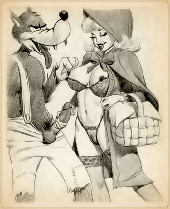 Rotkäppchen in Strümpfen wird nackt
 #69676680