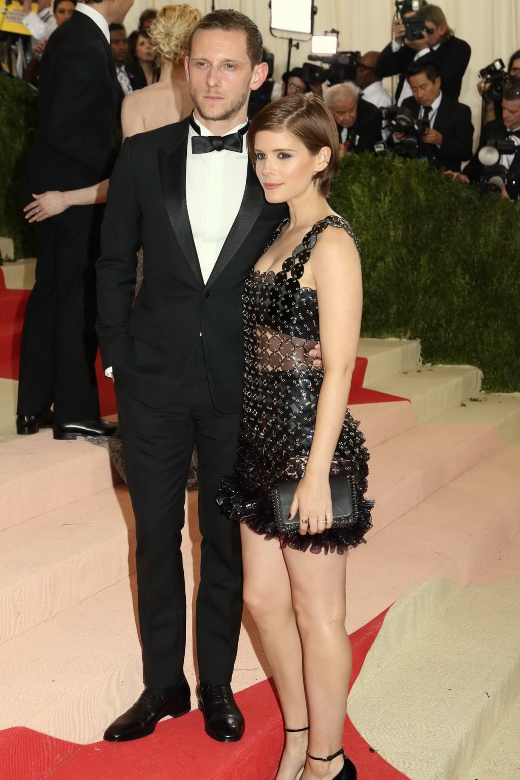 Kate Mara looks hot in black sheer mini dress #75142867
