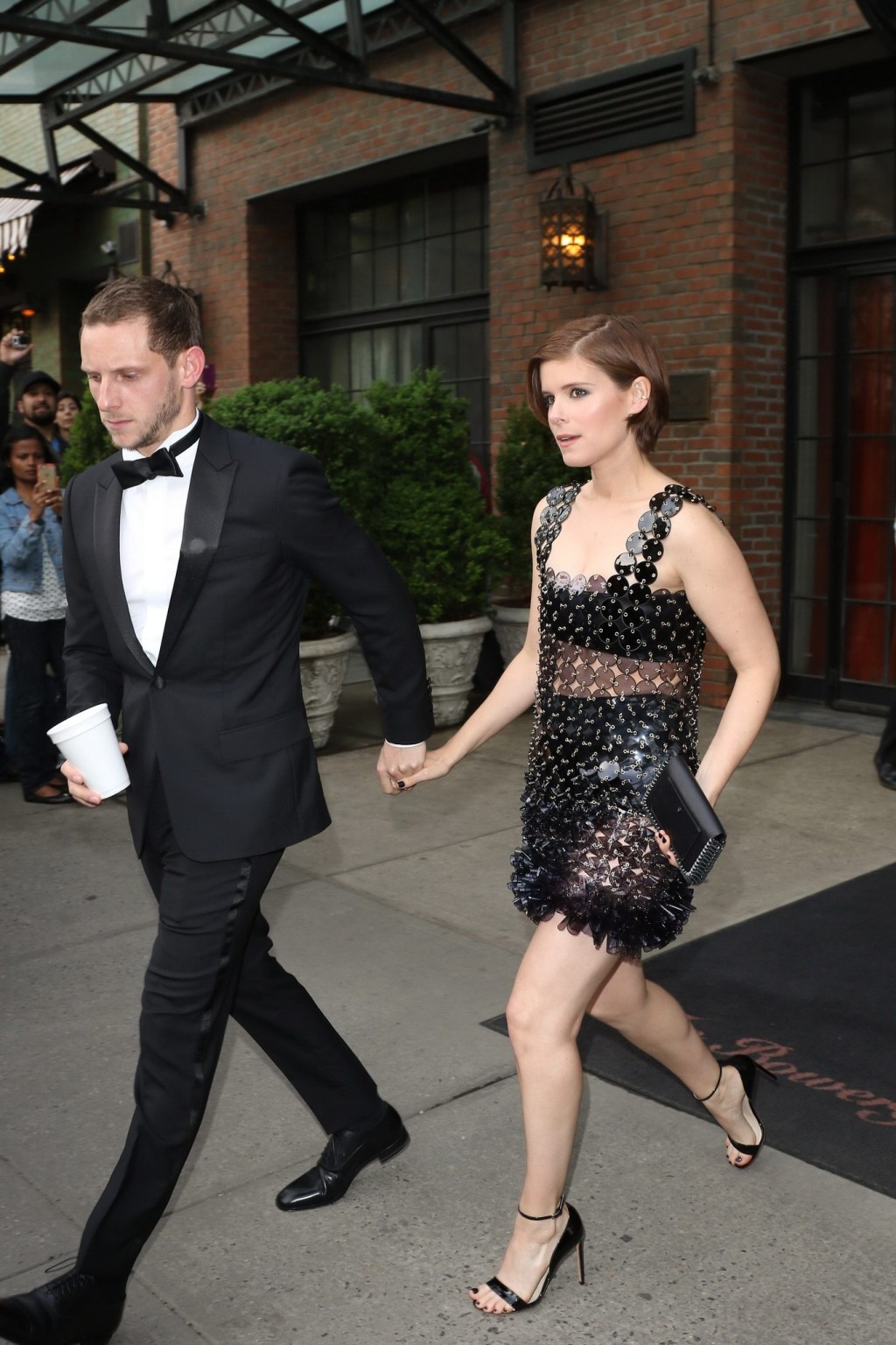 Kate Mara looks hot in black sheer mini dress #75142898