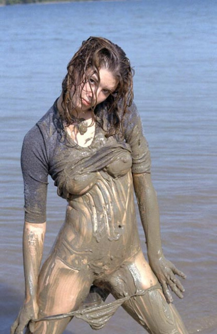 Angelic body teen spreading in mud #76621257